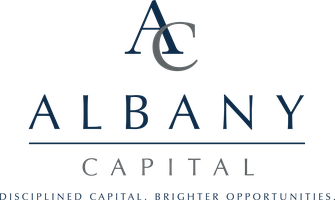 Albany Capital Logo with Disciplined Capital, Brighter Opportunities tagline